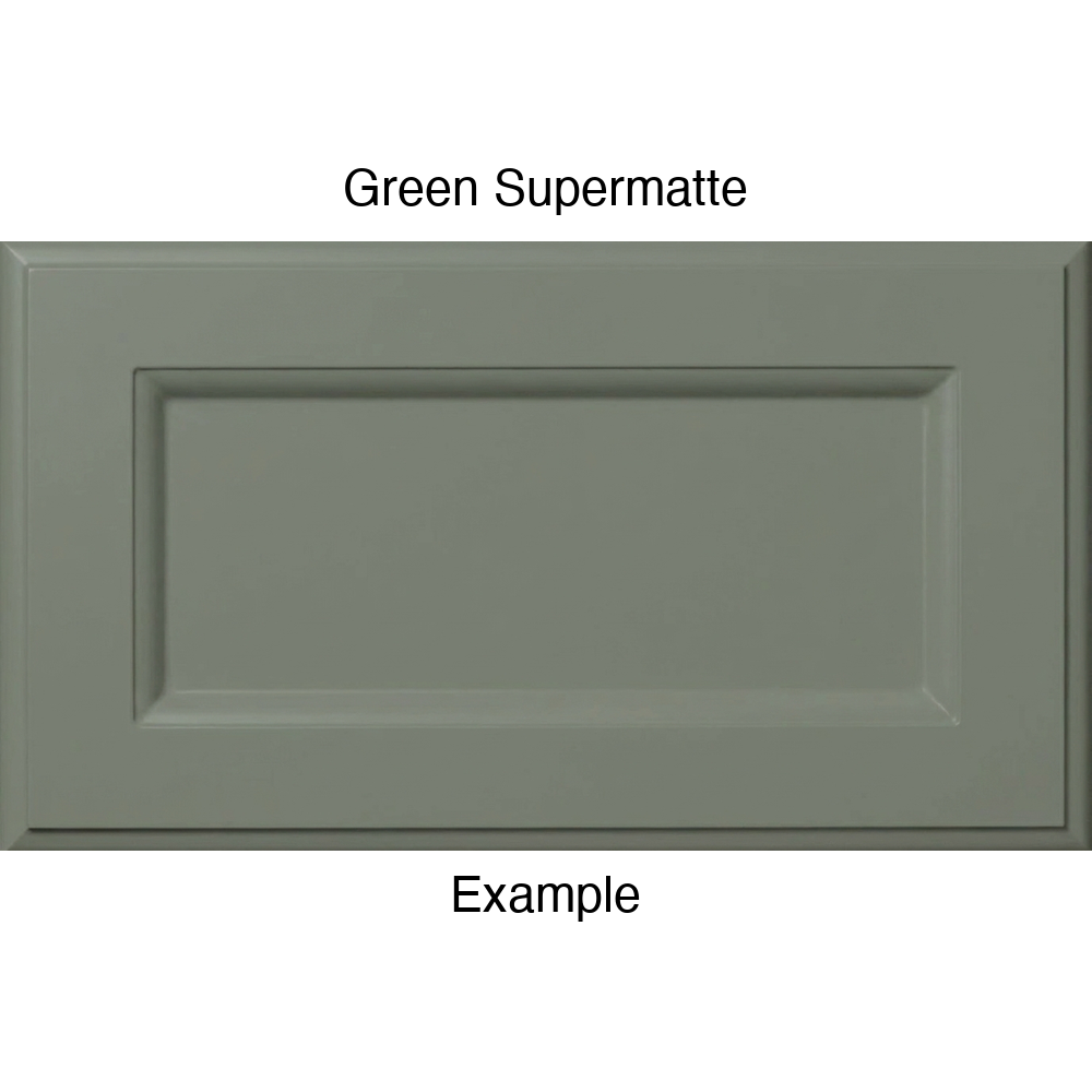 RR980 Thermofoil (Adobe Style) Drawer Front, Routed, in Green Supermatte