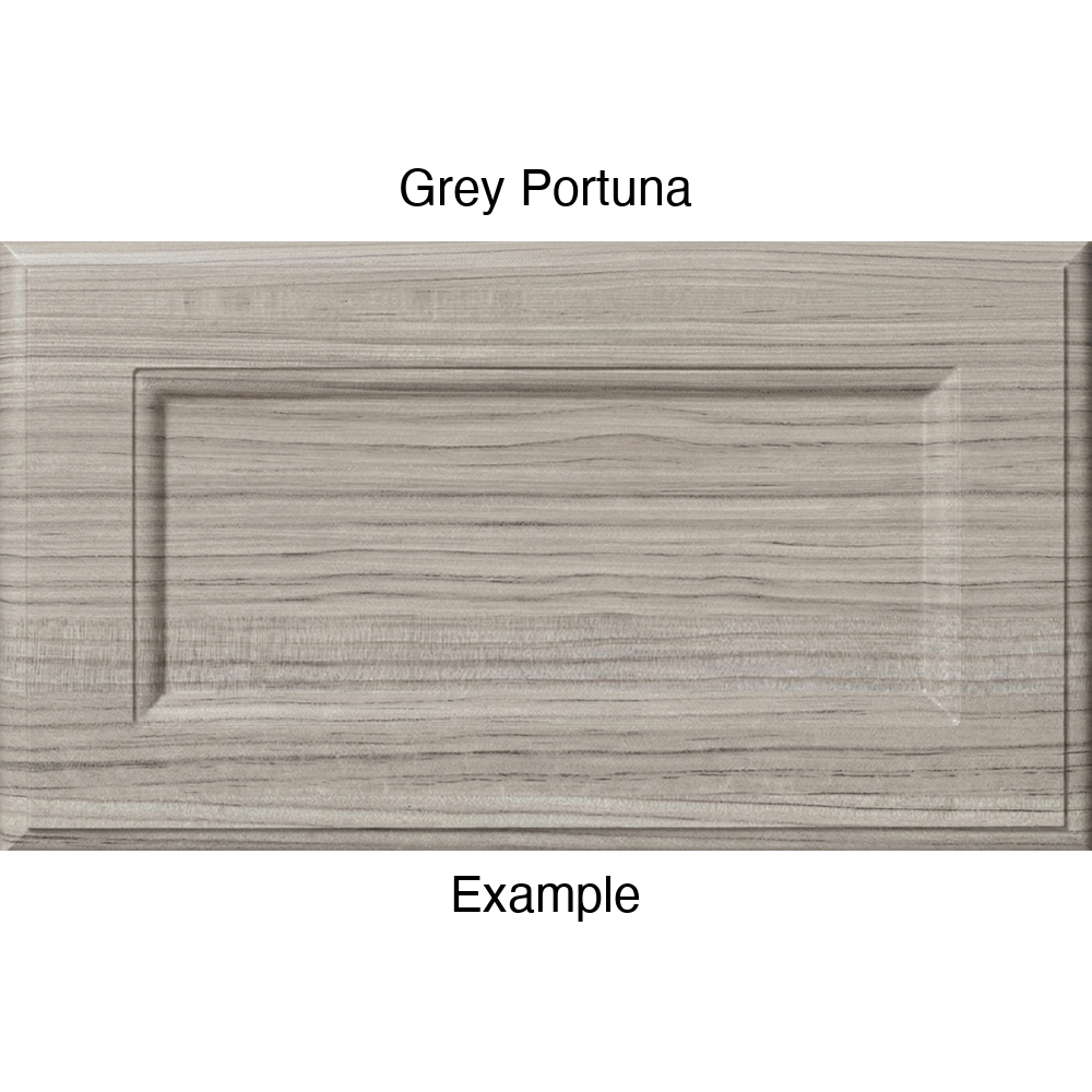 RR980 Thermofoil (Adobe Style) Drawer Front, Routed, in Grey Portuna