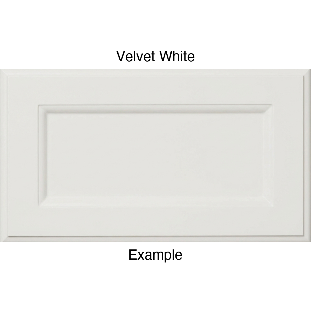RR980 Thermofoil (Adobe Style) Drawer Front, Routed, in Velvet White