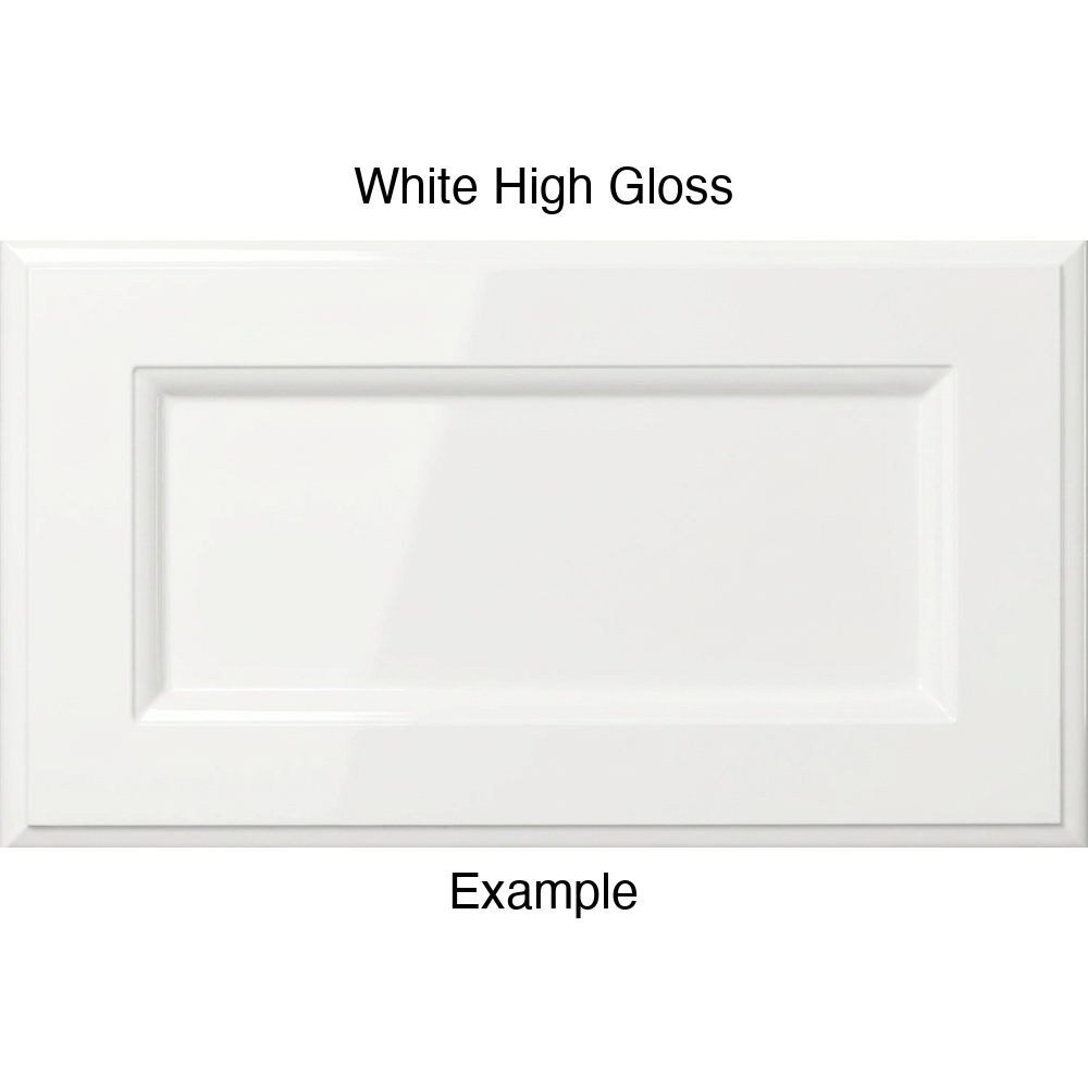 RR980 Thermofoil (Adobe Style) Drawer Front, Routed, in White High Gloss