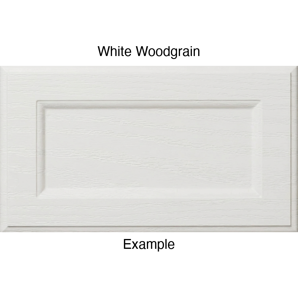 RR980 Thermofoil (Adobe Style) Drawer Front, Routed, in White Woodgrain