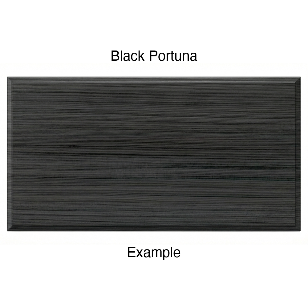 RR980 Thermofoil (Adobe Style) Drawer Front, Solid, in Black Portuna