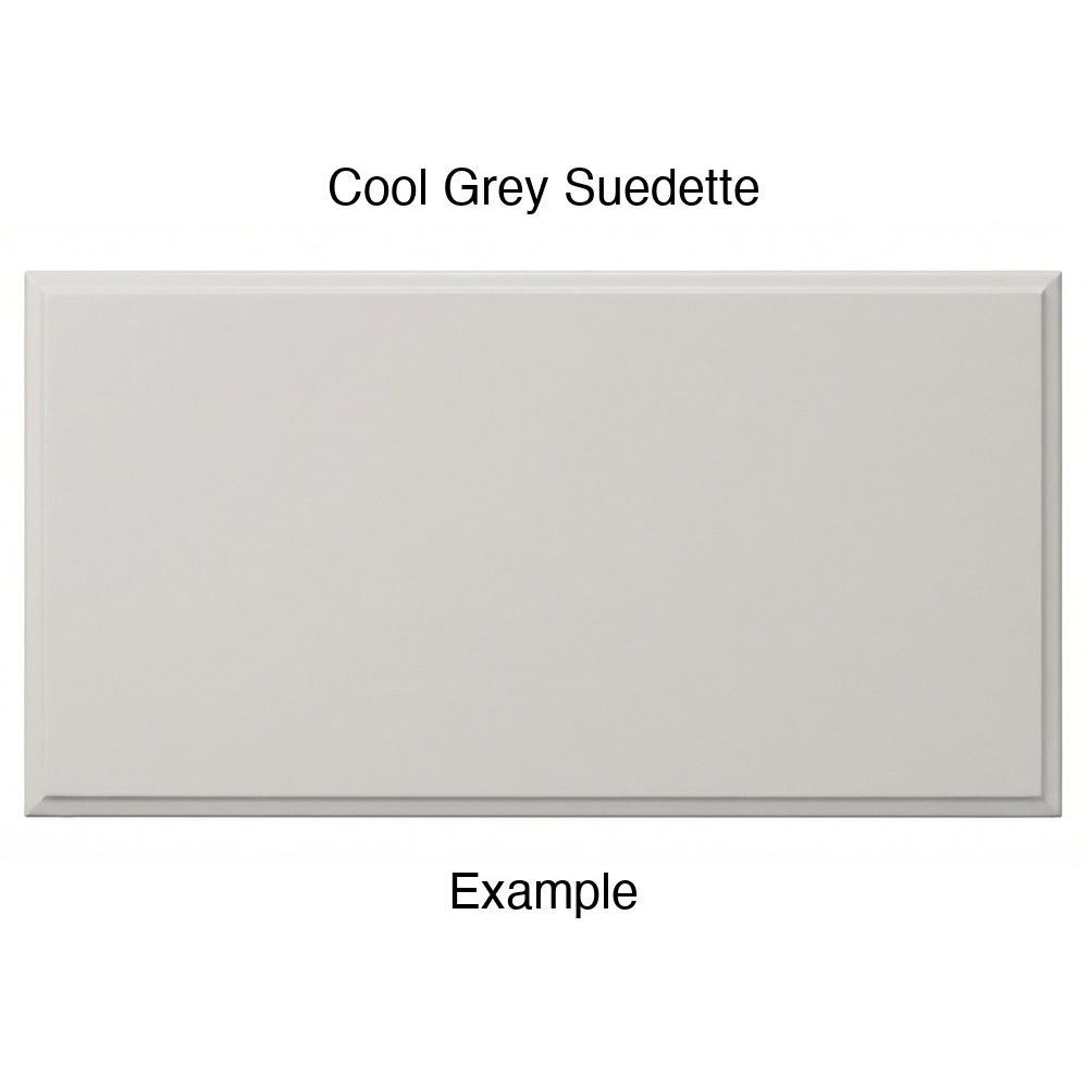RR980 Thermofoil (Adobe Style) Drawer Front, Solid, in Cool Grey Suedette