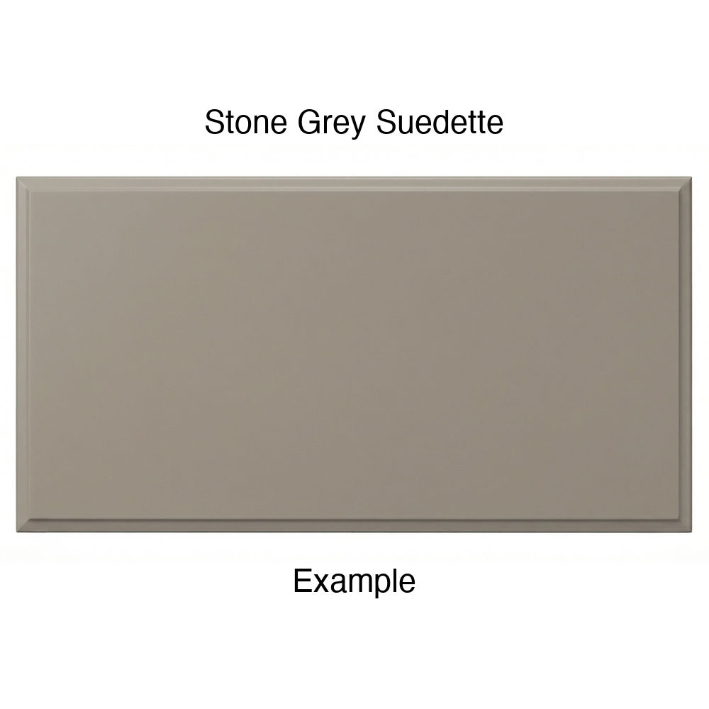 RR980 Thermofoil (Adobe Style) Drawer Front, Solid, in Stone Grey Suedette