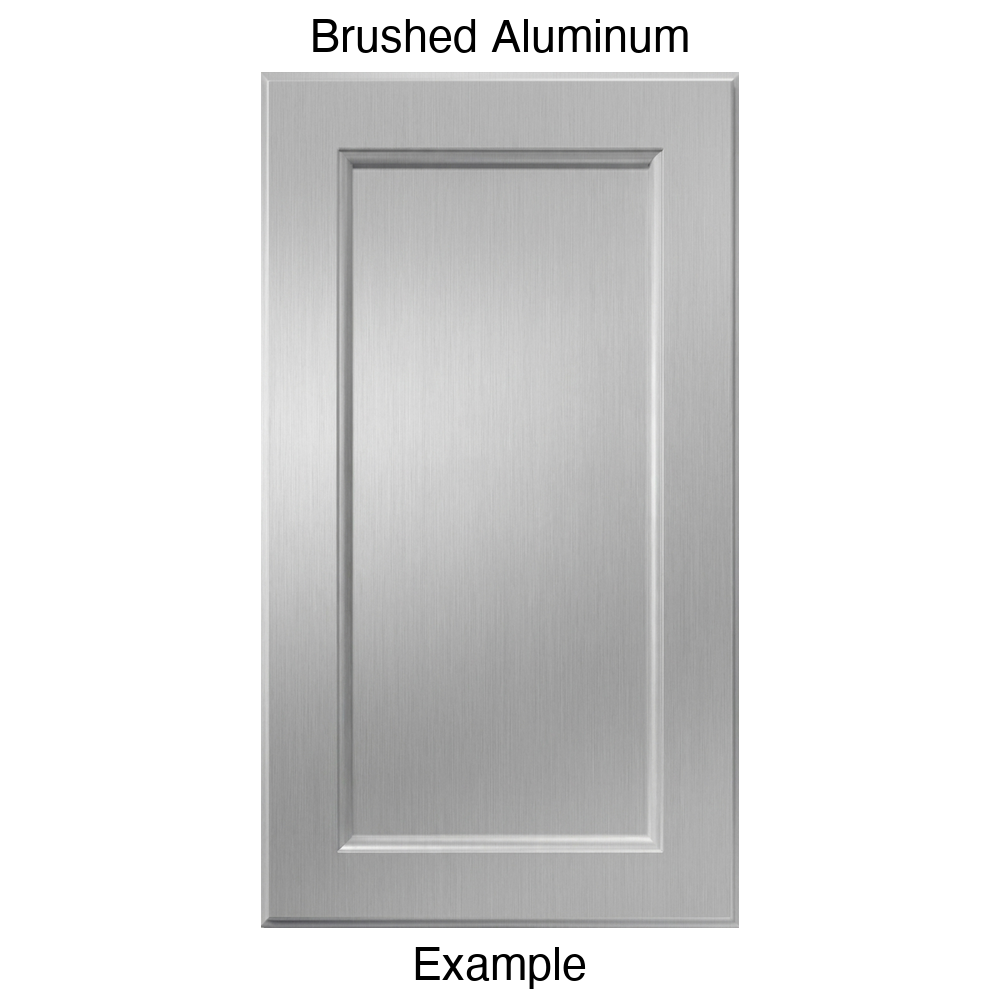 RR980 Recessed Panel Thermofoil Cabinet Door (Adobe Style) in Brushed Aluminum