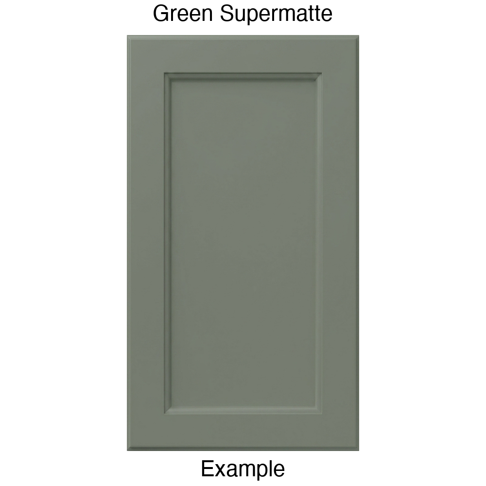 RR980 Recessed Panel Thermofoil Cabinet Door (Adobe Style) in Green Supermatte