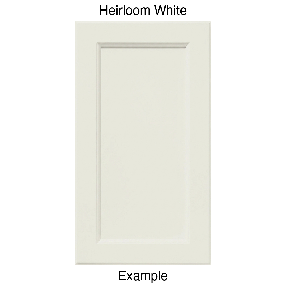 RR980 Recessed Panel Thermofoil Cabinet Door (Adobe Style) in Heirloom White