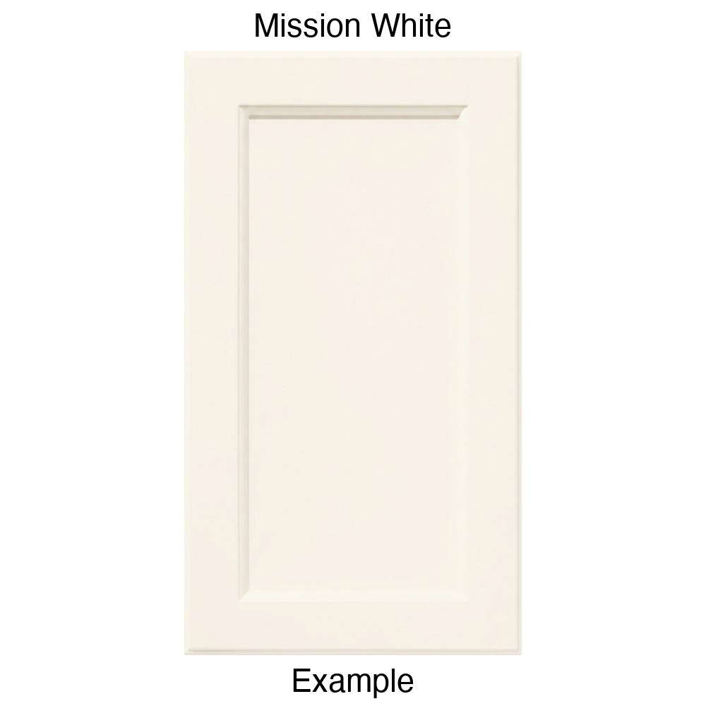 RR980 Recessed Panel Thermofoil Cabinet Door (Adobe Style) in Mission White