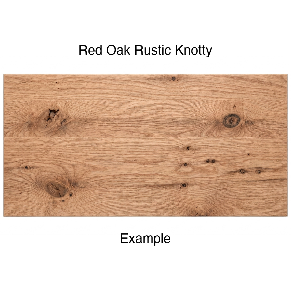 Tacoma Drawer Front (Plank Style) in Red Oak Rustic Knotty