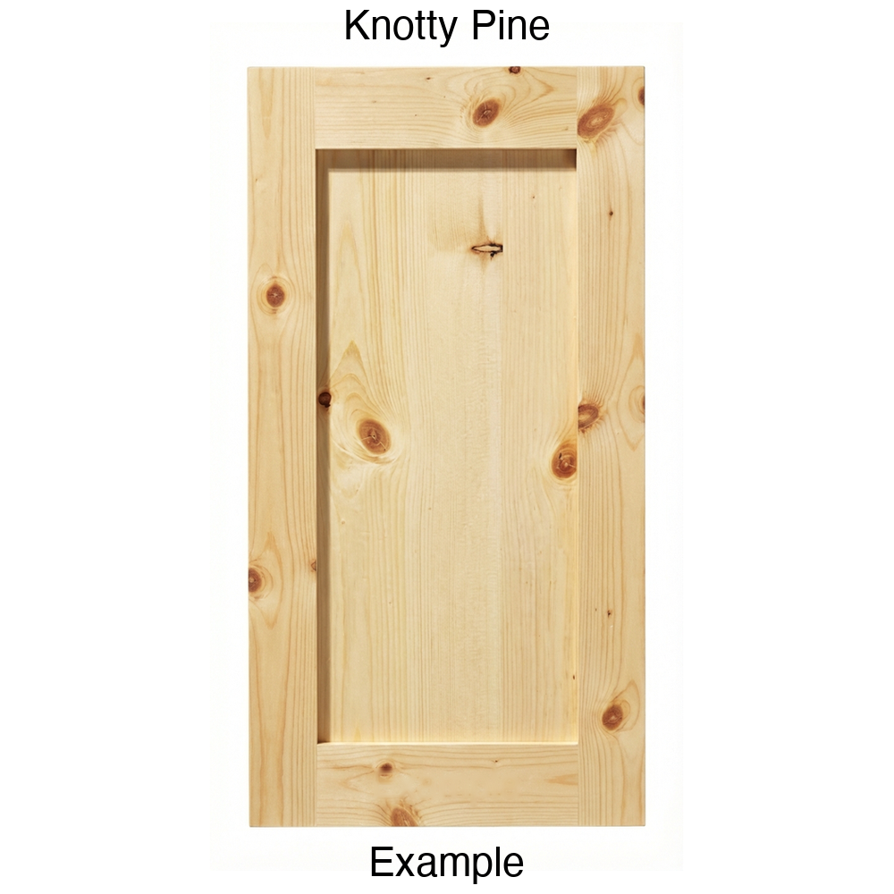 Shaker Recessed Panel Cabinet Door in Knotty Pine