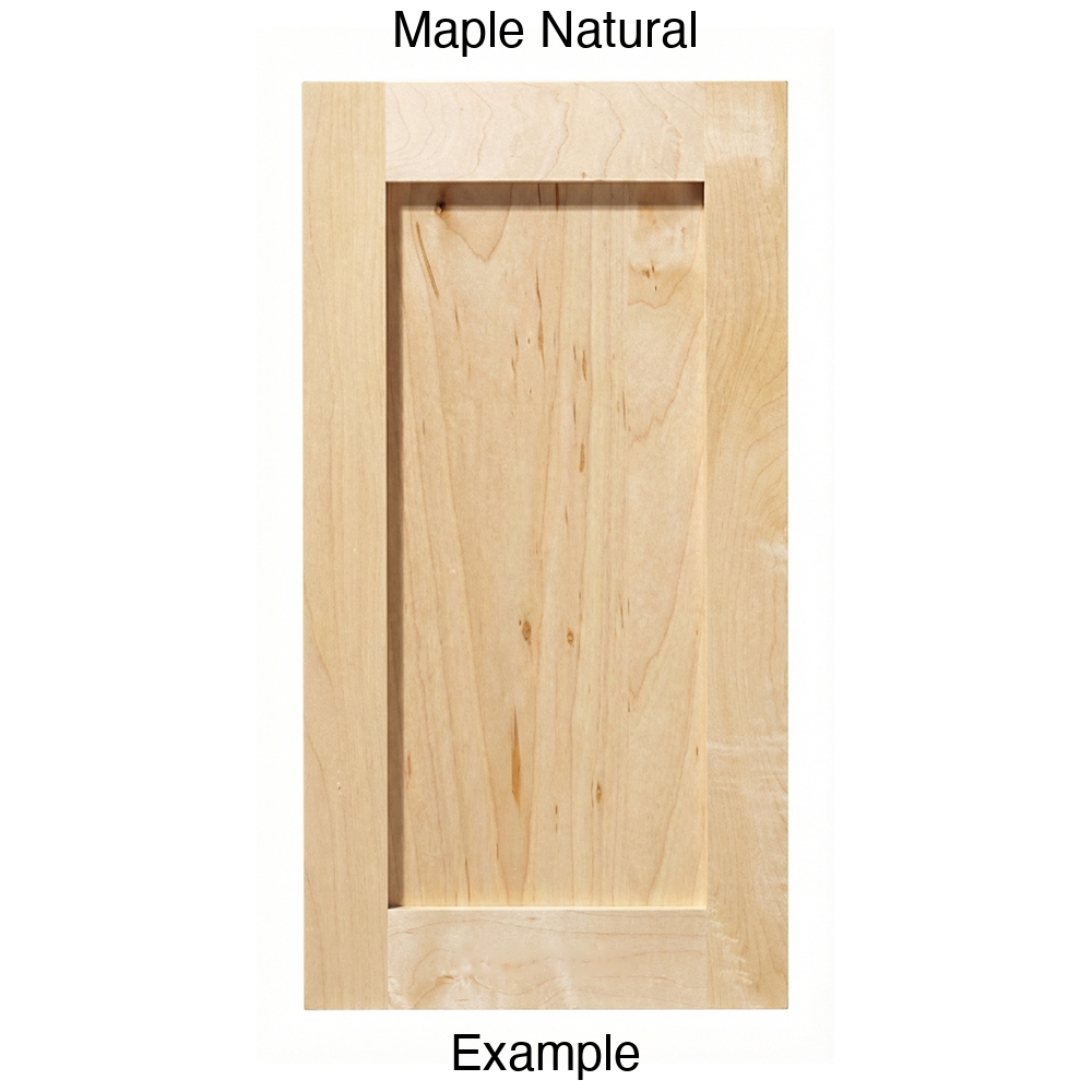 Shaker Recessed Panel Cabinet Door in Maple Natural