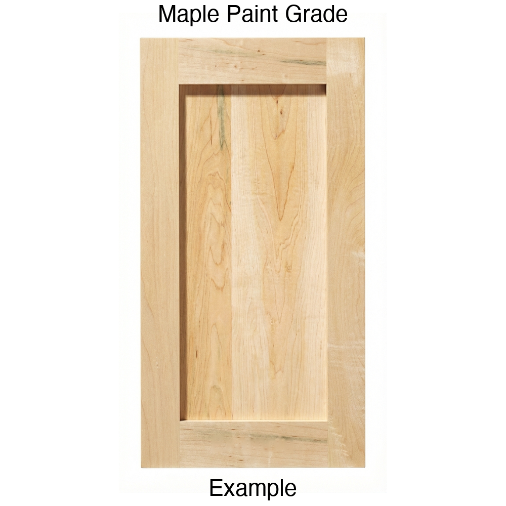 Shaker Recessed Panel Cabinet Door in Maple Paint Grade