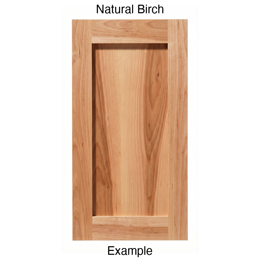 Shaker Recessed Panel Cabinet Door in Natural Birch