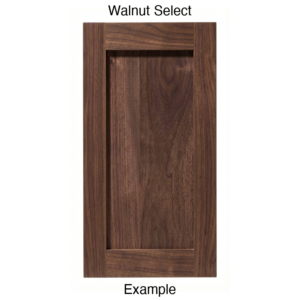 Shaker Recessed Panel Cabinet Door in Walnut Select