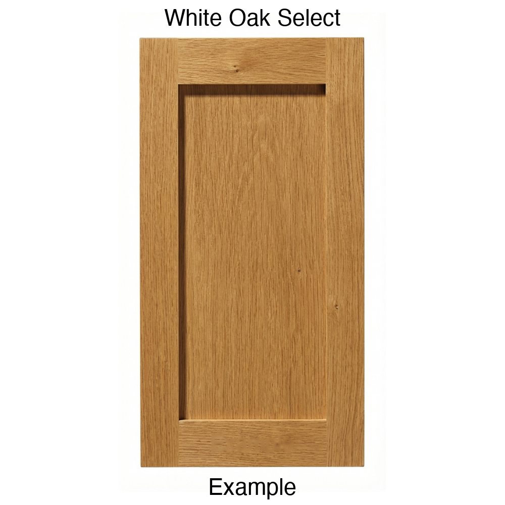 Shaker Recessed Panel Cabinet Door in White Oak Select