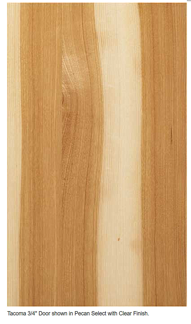 The Tacoma plank style cabinet door also known as Flat or Slab style doors