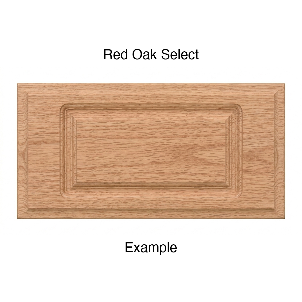 Adobe Drawer Front, Routed, in Red Oak Select