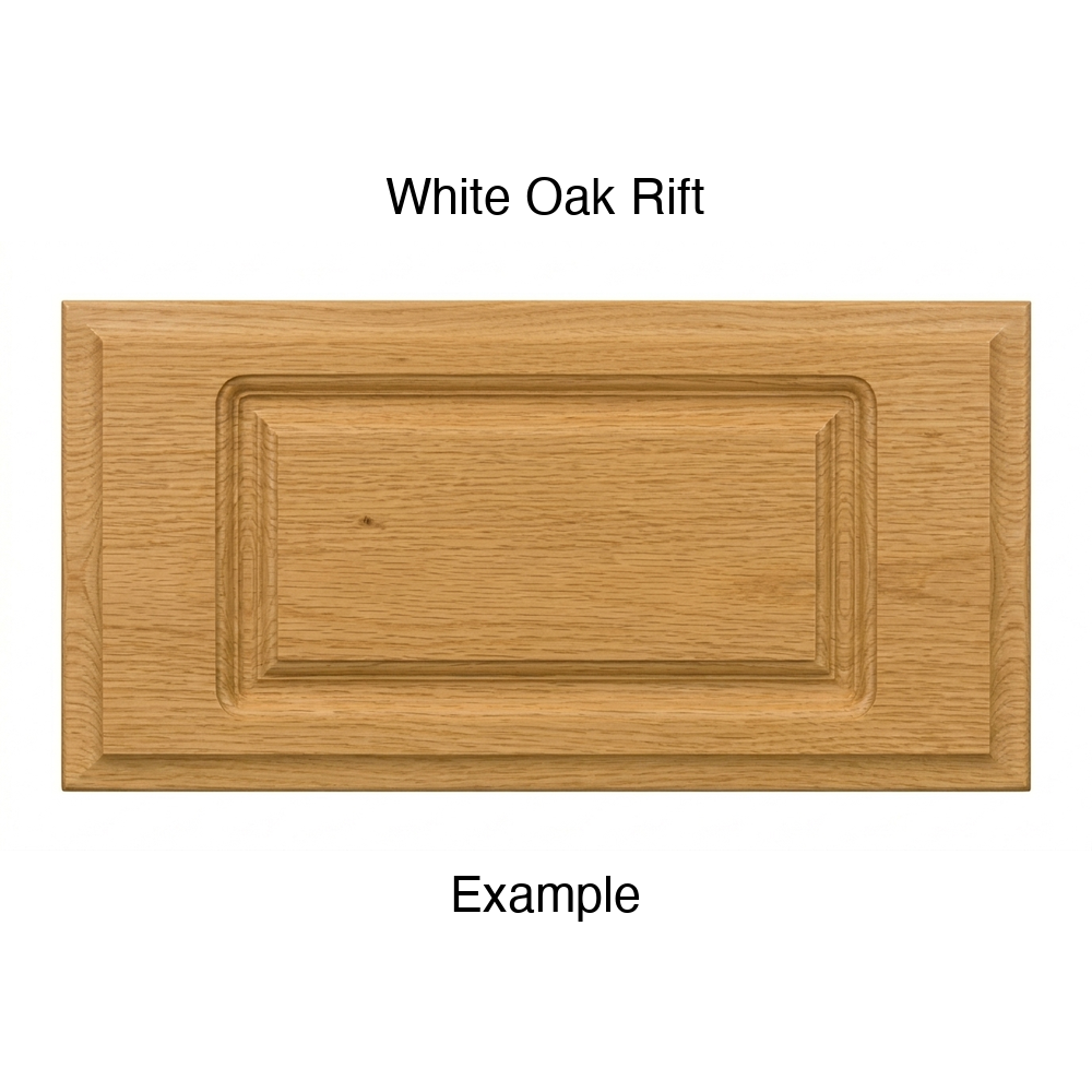 Adobe Drawer Front, Routed, in White Oak Rift