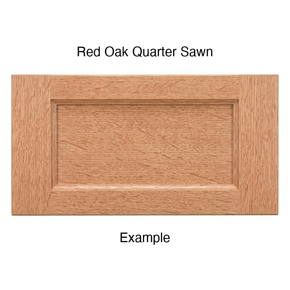 Alpine Drawer Front, 5-Piece, in Red Oak Quarter Sawn