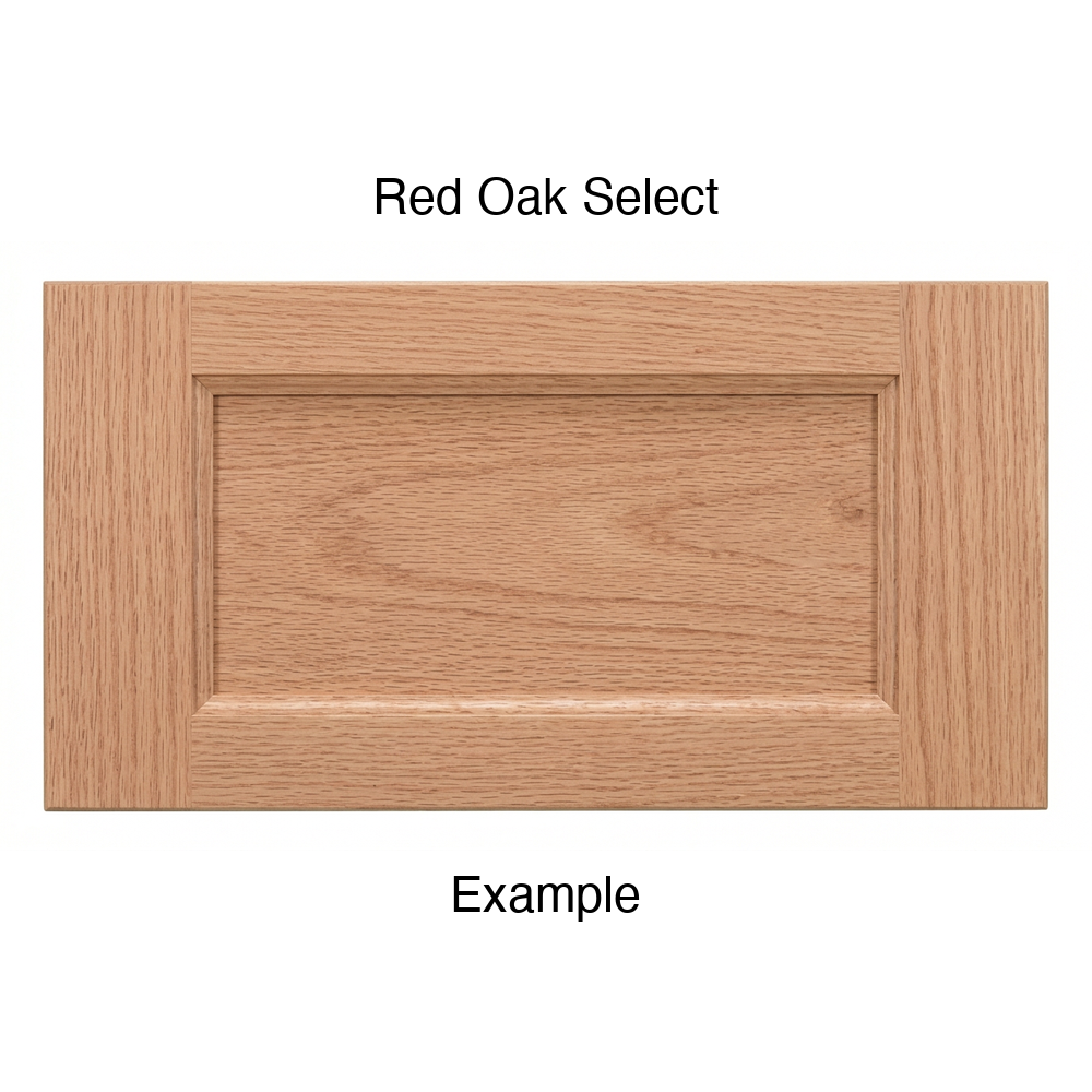 Alpine Drawer Front, 5-Piece, in Red Oak Select