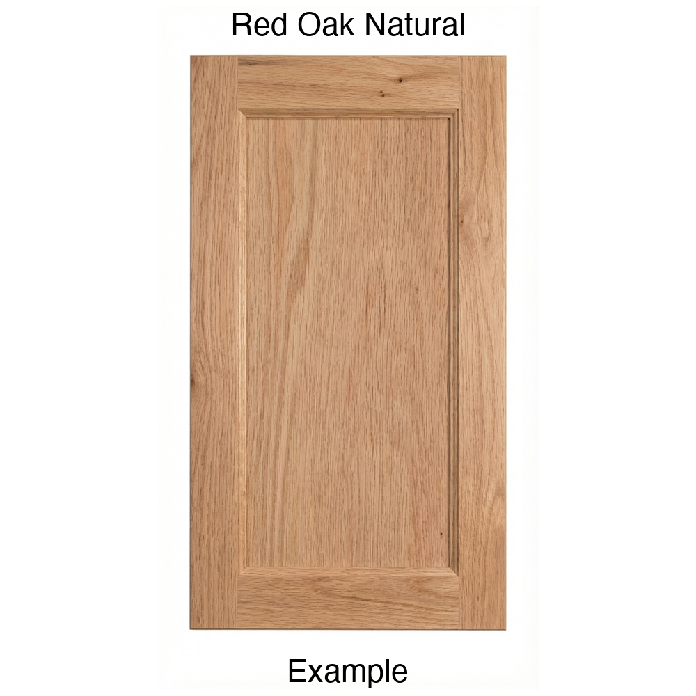 Alpine Recessed Panel Cabinet Door in Red Oak Natural