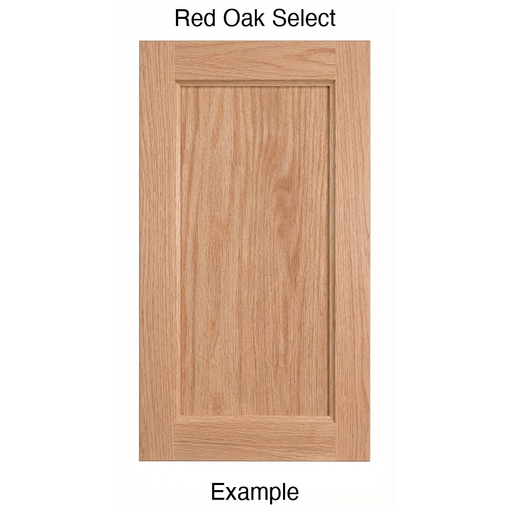 Alpine Recessed Panel Cabinet Door in Red Oak Select