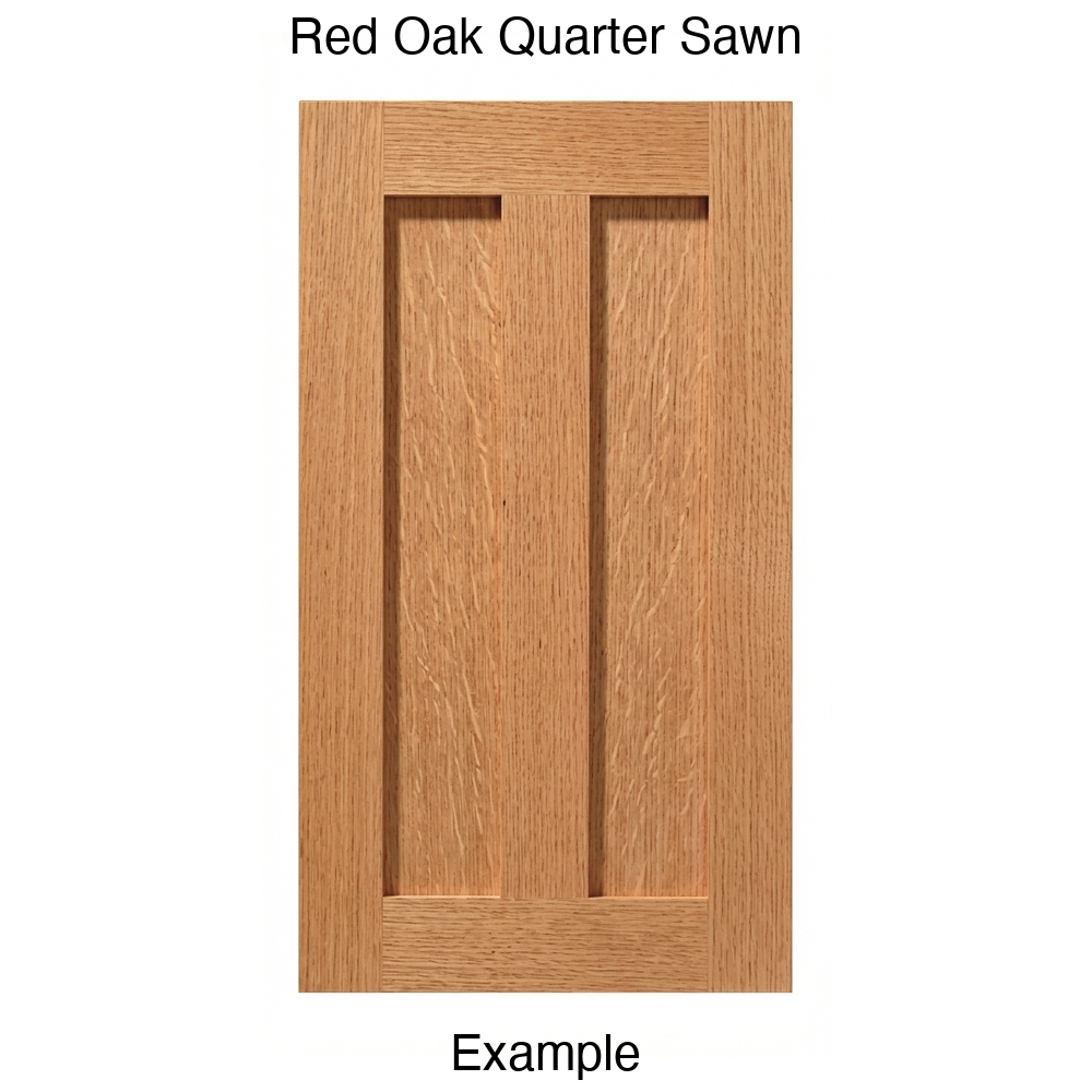 Auburn Recessed Panel Cabinet Door in Red Oak Quarter Sawn