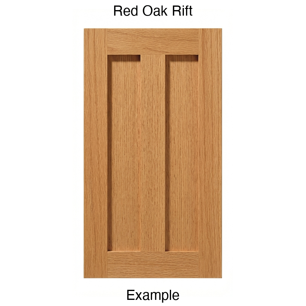 Auburn Recessed Panel Cabinet Door in Red Oak Rift