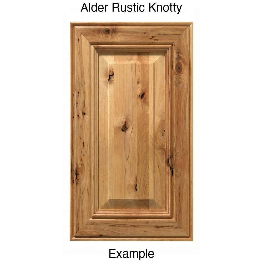 Brighton Raised Panel Cabinet Door in Alder Rustic Knotty