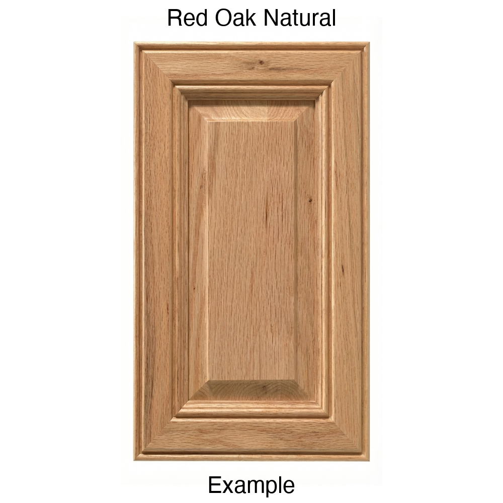 Brighton Raised Panel Cabinet Door in Red Oak Natural
