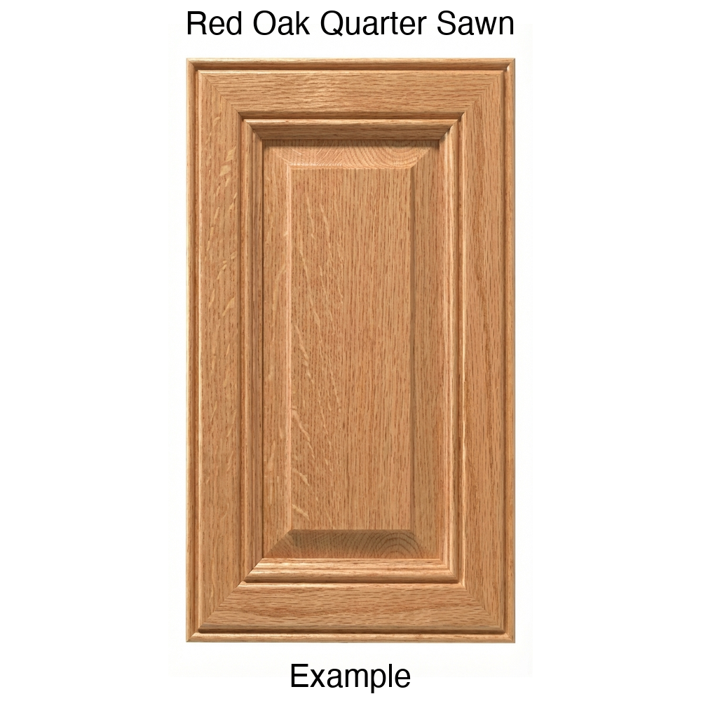Brighton Raised Panel Cabinet Door in Red Oak Quarter Sawn