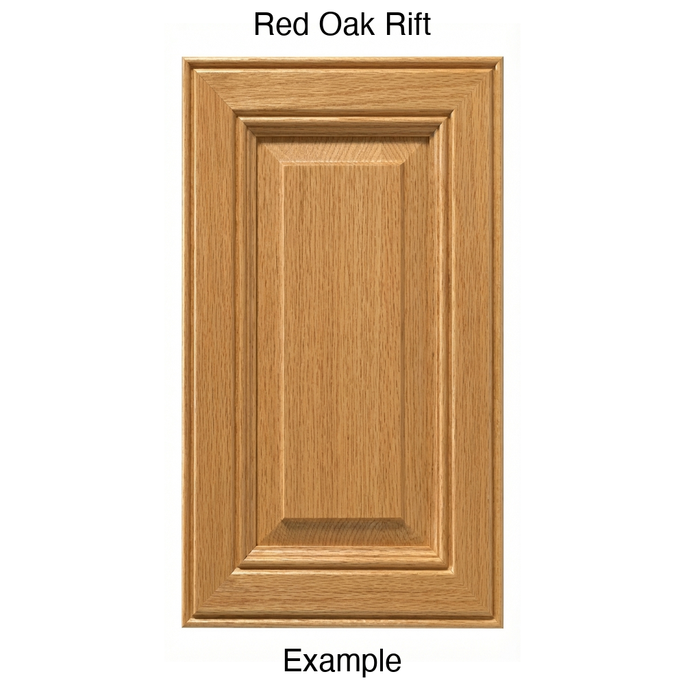 Brighton Raised Panel Cabinet Door in Red Oak Rift