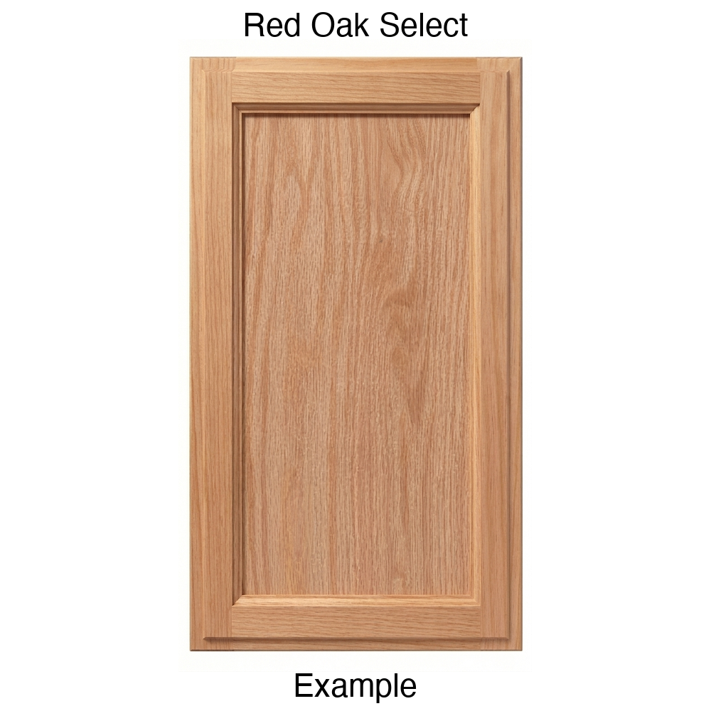Bronco Recessed Panel Cabinet Door in Red Oak Select