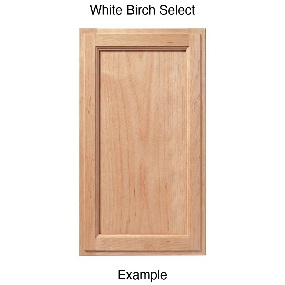 Bronco Recessed Panel Cabinet Door in White Birch Select