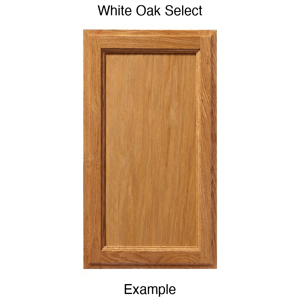 Bronco Recessed Panel Cabinet Door in White Oak Select