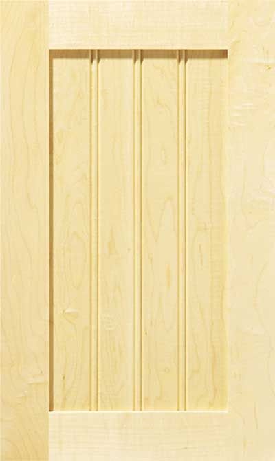 Camden shaker style door with beadboard inset panel