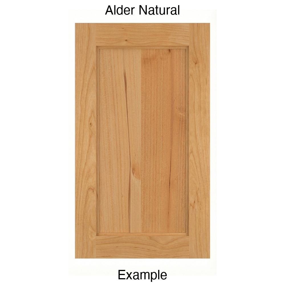 Campbell Recessed Panel Cabinet Door in Alder Natural