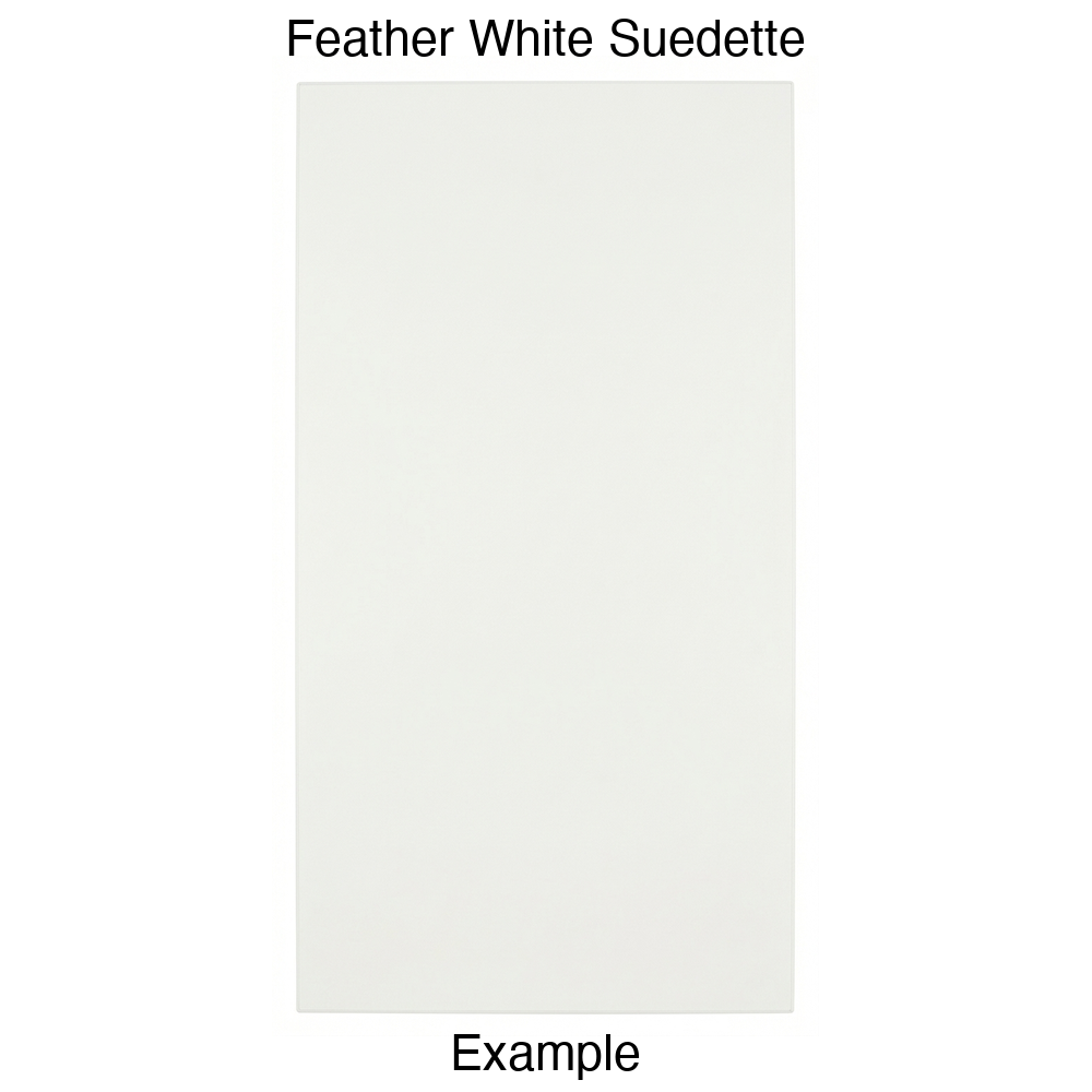 DBQ Slab Thermofoil Cabinet Door (Tacoma Style) in Feather White Suedette