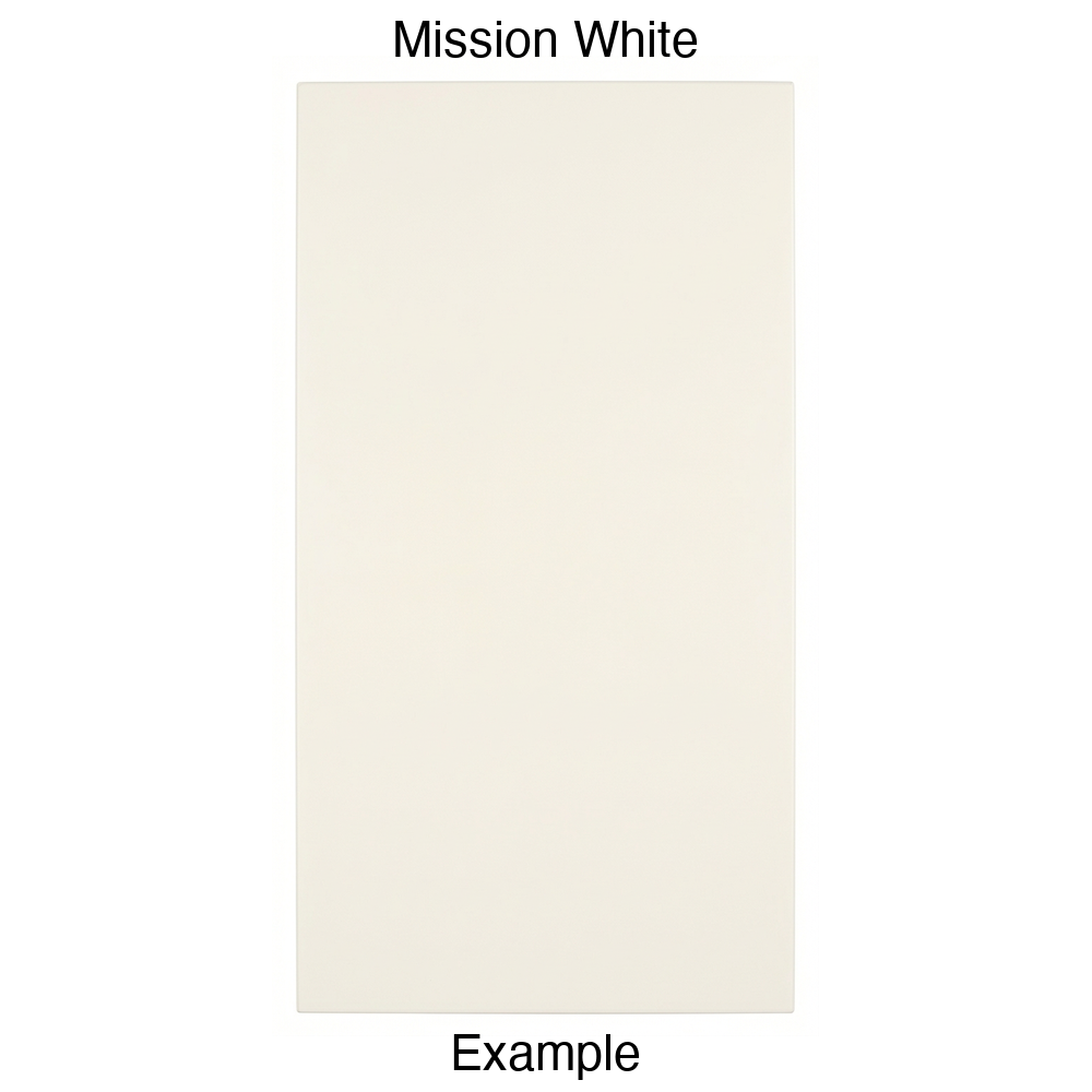 DBQ Slab Thermofoil Cabinet Door (Tacoma Style) in Mission White