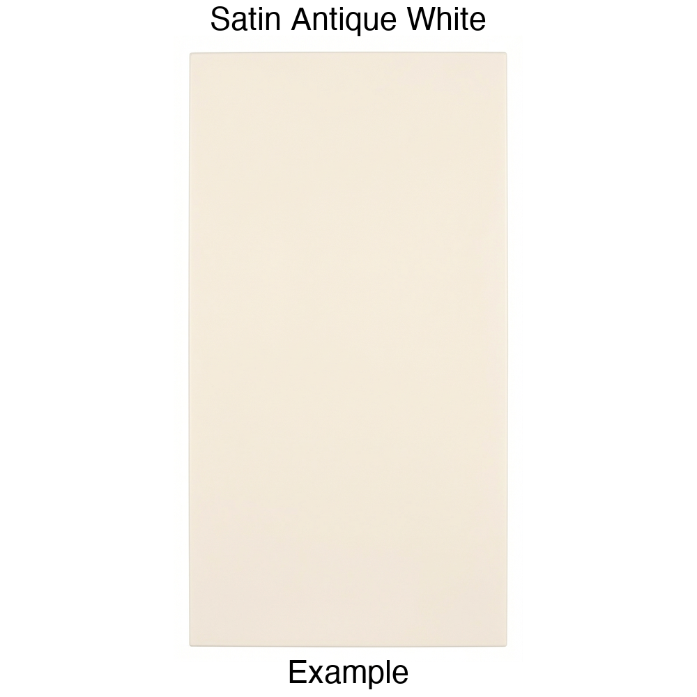 DBQ Slab Thermofoil Cabinet Door (Tacoma Style) in Satin Antique White