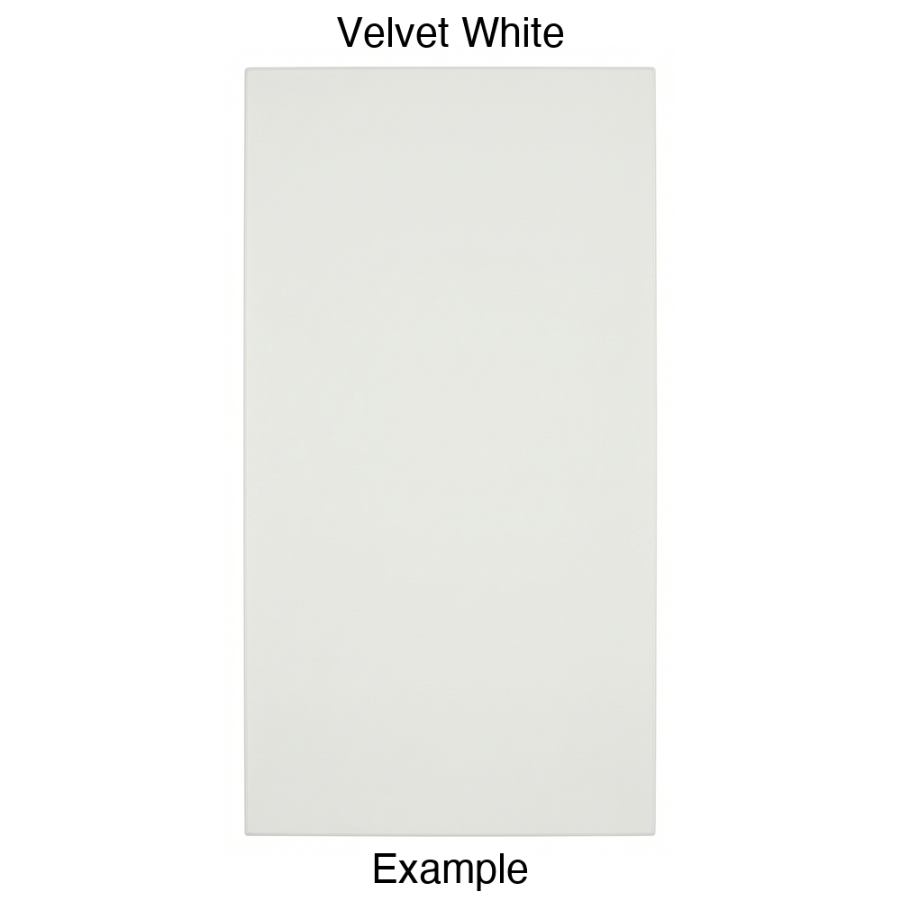 DBQ Slab Thermofoil Cabinet Door (Tacoma Style) in Velvet White