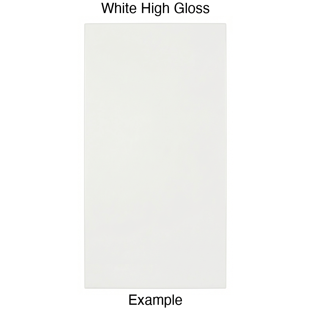 DBQ Slab Thermofoil Cabinet Door (Tacoma Style) in White High Gloss
