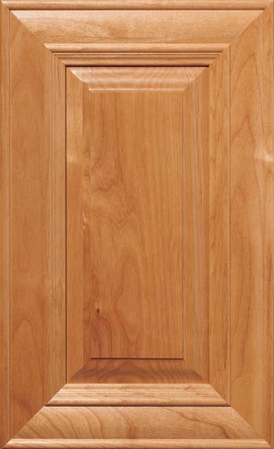 Delaware raised panel cabinet door with mitered corners and an intricate inside and outside edge detailing