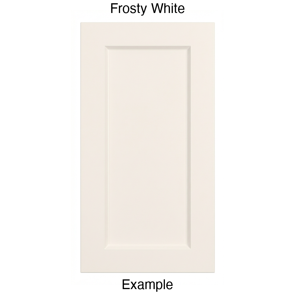 DR1 Recessed Panel Thermofoil Cabinet Door (Artesia Style) in Frosty White