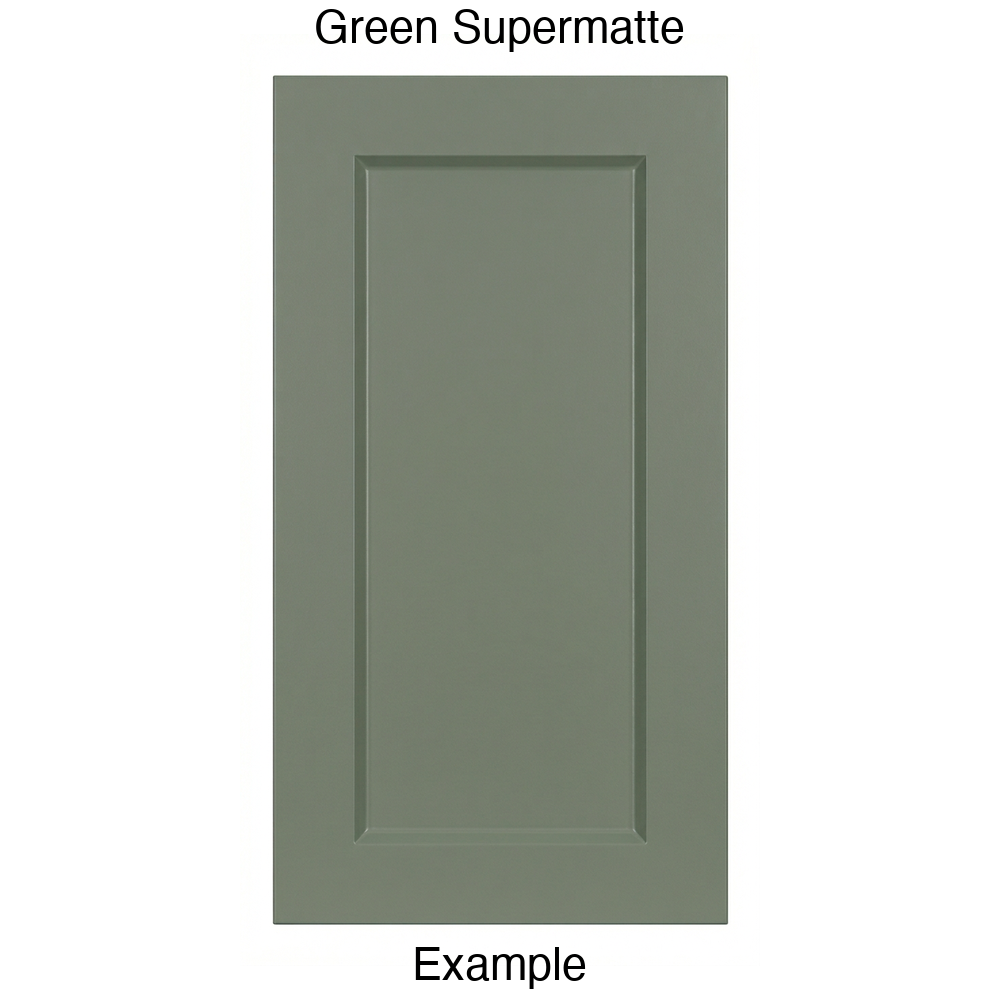 DR1 Recessed Panel Thermofoil Cabinet Door (Artesia Style) in Green Supermatte