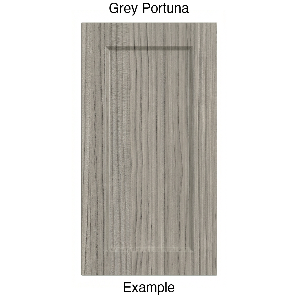 DR1 Recessed Panel Thermofoil Cabinet Door (Artesia Style) in Grey Portuna