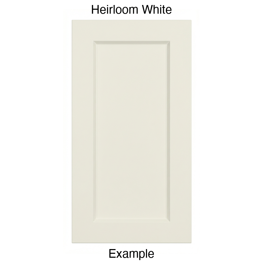 DR1 Recessed Panel Thermofoil Cabinet Door (Artesia Style) in Heirloom White
