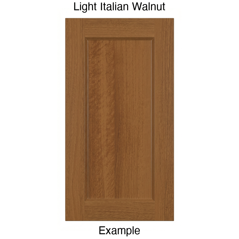 DR1 Recessed Panel Thermofoil Cabinet Door (Artesia Style) in Light Italian Walnut
