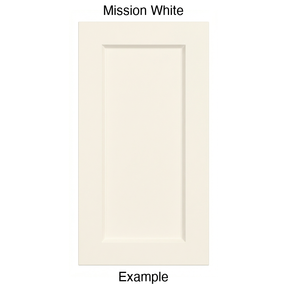 DR1 Recessed Panel Thermofoil Cabinet Door (Artesia Style) in Mission White