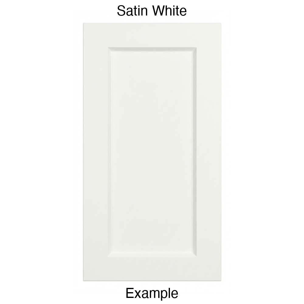 DR1 Recessed Panel Thermofoil Cabinet Door (Artesia Style) in Satin White
